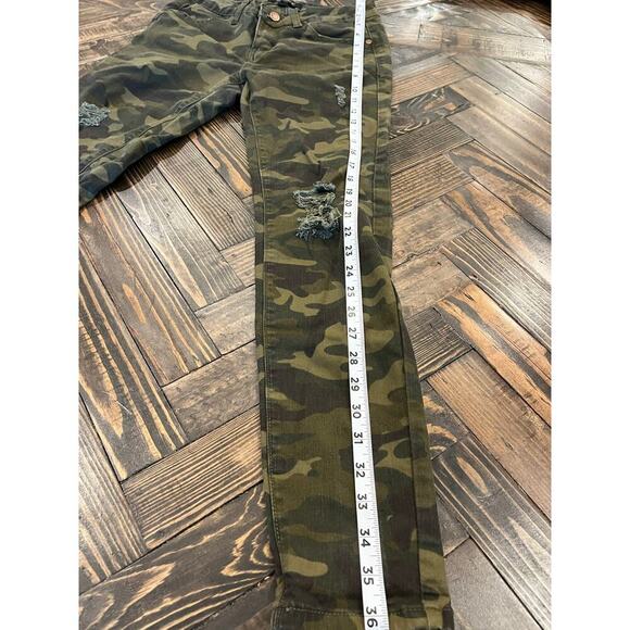 Judy Blue Jeans Camo Skinny Fit Women 5/27 Distressed Gorp Core Military Grunge - Picture 9 of 13